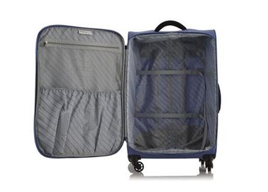 Polyester lightweight hand luggage on wheels with PE foam handle on top and side