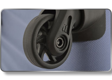 Polyester lightweight hand luggage on wheels with PE foam handle on top and side