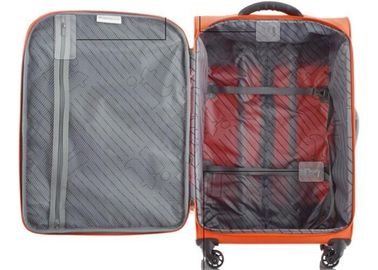 Expandable Lightweight travel luggage suitcase with cross straps and zipper 190T pockets inside
