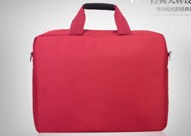 Foam padding red laptop bags for women with embroidery logo and reinforced handle