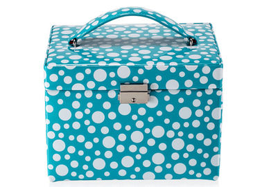 Handmade cosmetic jewellery storage box with 3 internal layer and 3pcs drawer dot jewelry box