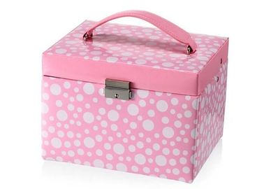 Waterproof patent leather display jewellery box with compartments , jewelry box for earrings