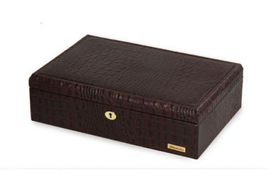 Portable Leather lockable Jewellery Storage Box case Black Color watch and ring box