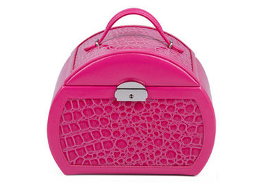 Wear resistant flocked cloth lining colorful girls jewellery box , storage boxes for jewellery