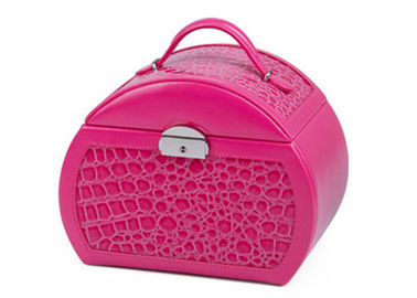 Wear resistant flocked cloth lining colorful girls jewellery box , storage boxes for jewellery