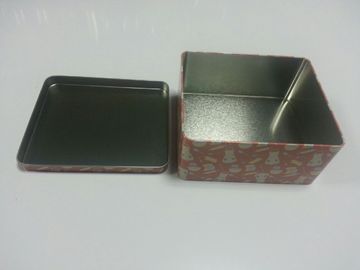 Eco-friendly Painted Metal Tin Box CMYK For Tea / Food Storage