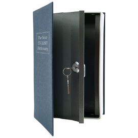 Home Secret Storage Steel Book Safe Box  With False Cover 2 Keys