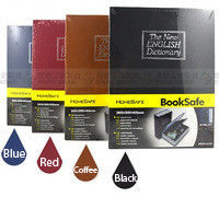 Home Secret Storage Steel Book Safe Box  With False Cover 2 Keys