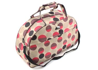 Imprint or embroider logo polka dot duffle bags for teenage girls