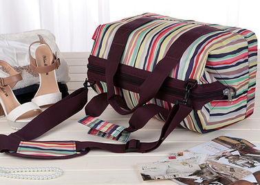 Folding duffle bag travel with retractable shoulder belt and PE foam padded handle