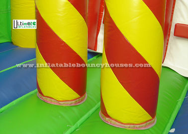 Bright Colored Small Inflatable Bouncy Castle With Slide  for Children