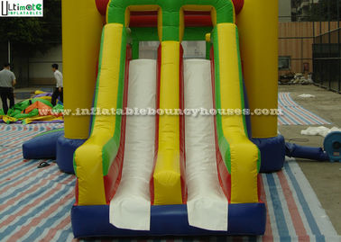 Bright Colored Small Inflatable Bouncy Castle With Slide  for Children