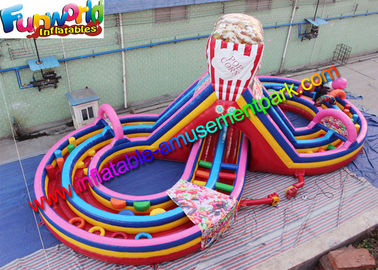 School Inflatable Obstacle Course Funworld Commercial Grade Giant Candy