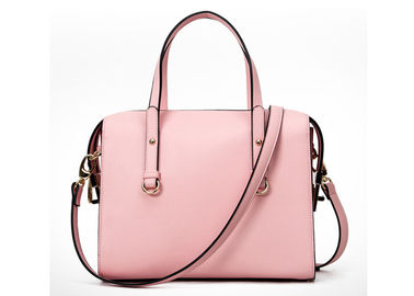 Pink Color Fashion Ladies Handbags , PU handbag with shoulder belt OEM ODM