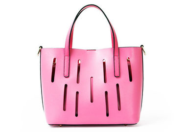 Waterproof  genuine leather handbags with light gold hardware