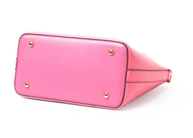 Waterproof  genuine leather handbags with light gold hardware