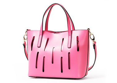 Waterproof  genuine leather handbags with light gold hardware