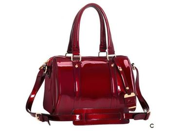 Patent leather tote bag full mercerized cotton lining , womens fashion handbags