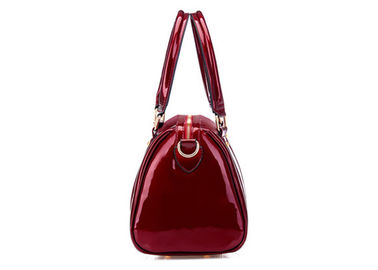 Patent leather tote bag full mercerized cotton lining , womens fashion handbags