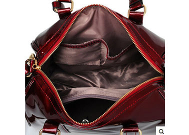 Patent leather tote bag full mercerized cotton lining , womens fashion handbags