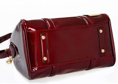 Patent leather tote bag full mercerized cotton lining , womens fashion handbags