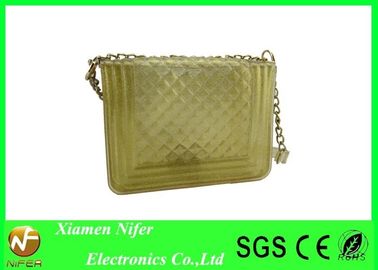 Fashion Lady Jelly Candy Handbags , Silicone Transparent Shoulder Shopping Bags