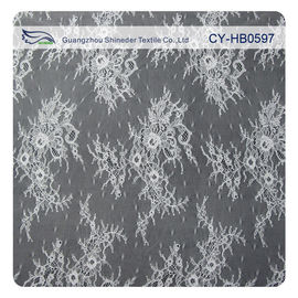 Fashion Nylon Stretch Eyelash Ruffled Lace Trim / Embroidered Lace Fabric