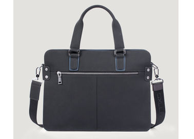 Classical Microfiber PU leather Mens Business Briefcases with full nylon lining