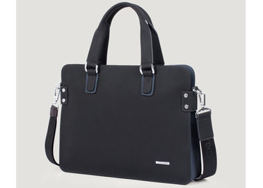 Classical Microfiber PU leather Mens Business Briefcases with full nylon lining
