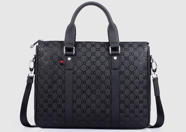 Stamping pattern split leather Mens Business Briefcases laptop computer messenger bag
