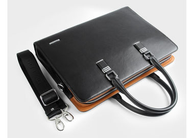 Custom Eco - friendly ipad mens leather briefcases & business bags black or dark blue