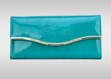 Bright shiny coating PU surface Wallet with brilliant diamond decoration