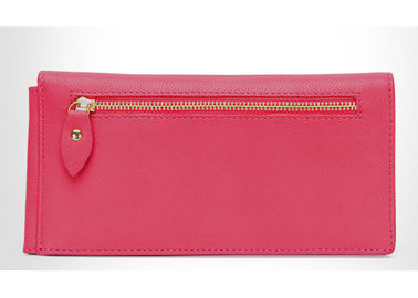 Colorful large capacity sheep skin long Wallet for lady