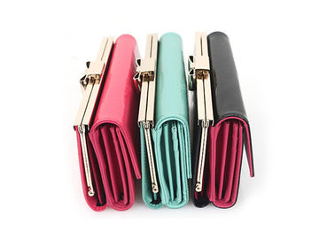 Customized credit card wallets , small womens leather wallets with coin purse