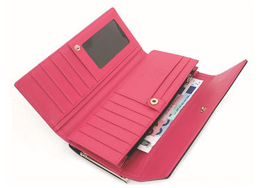 Customized credit card wallets , small womens leather wallets with coin purse