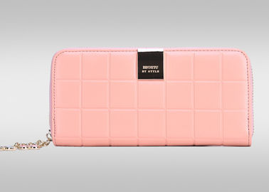 Long wallet with wrist strap , womens black wallet with phone and card pocket