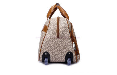 Fashionable duffel trolley travel business bag with smooth rolling wheels