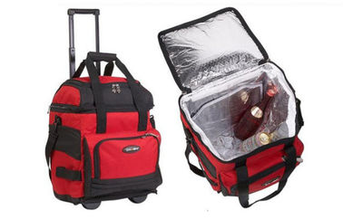 Large Pulley Pull Rod Trolley Cooler Bag , Spacious Family Travel Cooler Bag
