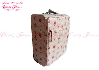 Girls Pink rugged travel luggage 20 inch cute 2 wheel suitcase