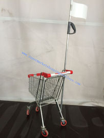 Hypermarket Metal Kids Shopping Trolley Funny Colorful with Flag