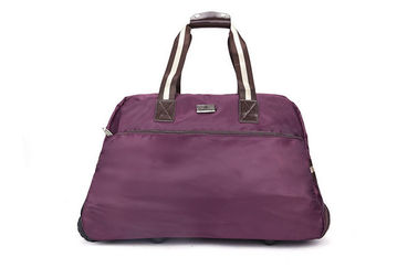 Purple businessman cloth travel bags with two straps , trolley luggage bag